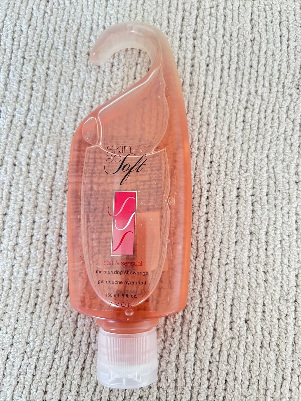 Set of 3 new Avon Skin So Soft Soft & Sensual Peach-Tinted Shower Gel